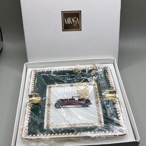 Vintage Mikasa Bone China Classic Cars Ash Tray Plate New Old Stock.